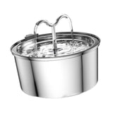 Maxbell Stainless Steel Cats Pet Water Fountain 108 with Filter Drinking Fountain