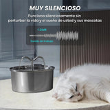Maxbell Stainless Steel Cats Pet Water Fountain 108 with Filter Drinking Fountain