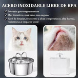 Maxbell Stainless Steel Cats Pet Water Fountain 108 with Filter Drinking Fountain