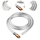 Maxbell Siphon Hose 1/2'' Copper Valve Self Priming Hose for Fuels Gasoline Aquarium 2 Meter
