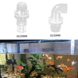 Maxbell Aquarium Hose Adapter Acrylic Secure Connection Multipurpose Aquarium Joint 16mm Straight