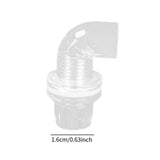 Maxbell Aquarium Hose Adapter Acrylic Secure Connection Multipurpose Aquarium Joint 16mm Elbow