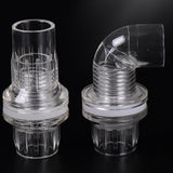 Maxbell Aquarium Hose Adapter Acrylic Secure Connection Multipurpose Aquarium Joint 20mm Elbow