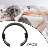 Maxbell 2 Pieces Dryer Hose Spare Rings Replacement Sturdy Fittings Connector Buckle Style A