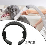 Maxbell 2 Pieces Dryer Hose Spare Rings Replacement Sturdy Fittings Connector Buckle Style B