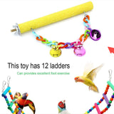 Maxbell 3Pcs Bird Swing Toys Hanging Wooden Ladder for Budgerigar Parakeet Cockatoos