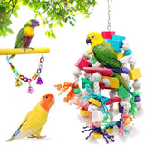 Maxbell 3Pcs Bird Swing Toys Hanging Wooden Ladder for Budgerigar Parakeet Cockatoos