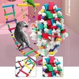 Maxbell 3Pcs Bird Swing Toys Hanging Wooden Ladder for Budgerigar Parakeet Cockatoos