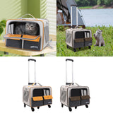 Cat Trolley Bag Handbag Smooth Zipper Pet Bag for Puppy Dogs