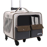 Cat Trolley Bag Handbag Smooth Zipper Pet Bag for Puppy Dogs