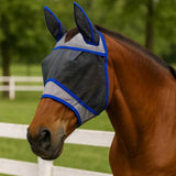Maxbell Horse Fly Mask Sun Protect with Ears Face Protective Cover for Medium Horses