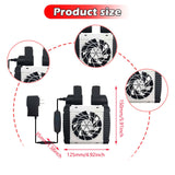 Maxbell Fish Tank Cooling Fan for Terrarium 180° Rotation Aquarium Water Chiller Fan