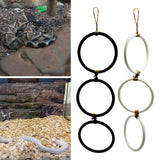 Maxbell Snake Climbing Enrichment Rings Habitat Reptile Tank Accessories Black