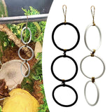 Maxbell Snake Climbing Enrichment Rings Habitat Reptile Tank Accessories Black