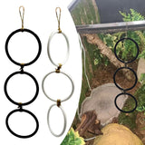 Maxbell Snake Climbing Enrichment Rings Habitat Reptile Tank Accessories Black
