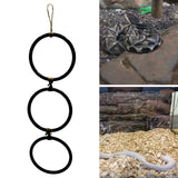 Maxbell Snake Climbing Enrichment Rings Habitat Reptile Tank Accessories Black