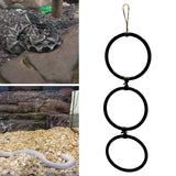 Maxbell Snake Climbing Enrichment Rings Habitat Reptile Tank Accessories Black