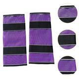 Maxbell 2Pcs Horse Fly Boots Large Breathable Fly Leggings for Jumping Sports Riding Purple