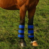 Maxbell 2Pcs Horse Fly Boots Large Breathable Fly Leggings for Jumping Sports Riding Blue