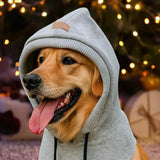 Maxbell Pet Winter Ear Muffs Hat Hoodie Soft Warm for Pets Walking Medium Large Dogs L