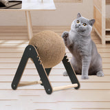 Maxbell Cat Scratcher Toy Interactive Wood Scratcher Pet Toy for Small Animals Bunny S