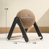 Maxbell Cat Scratcher Toy Interactive Wood Scratcher Pet Toy for Small Animals Bunny S