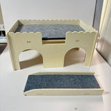 Maxbell Hamster House Sturdy Decor Guinea Pig House for Small Pet Guinea Pig Hamster Plate Thickness 5mm
