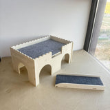 Maxbell Hamster House Sturdy Decor Guinea Pig House for Small Pet Guinea Pig Hamster Plate Thickness 5mm