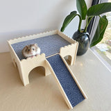 Maxbell Hamster House Sturdy Decor Guinea Pig House for Small Pet Guinea Pig Hamster Plate Thickness 5mm