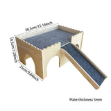Maxbell Hamster House Sturdy Decor Guinea Pig House for Small Pet Guinea Pig Hamster Plate Thickness 5mm