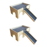 Maxbell Hamster House Sturdy Decor Guinea Pig House for Small Pet Guinea Pig Hamster Plate Thickness 5mm