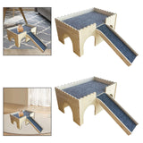 Maxbell Hamster House Sturdy Decor Guinea Pig House for Small Pet Guinea Pig Hamster Plate Thickness 5mm