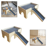 Maxbell Hamster House Sturdy Decor Guinea Pig House for Small Pet Guinea Pig Hamster Plate Thickness 5mm