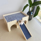 Maxbell Hamster House Sturdy Decor Guinea Pig House for Small Pet Guinea Pig Hamster Plate Thickness 7mm