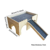Maxbell Hamster House Sturdy Decor Guinea Pig House for Small Pet Guinea Pig Hamster Plate Thickness 7mm