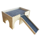 Maxbell Hamster House Sturdy Decor Guinea Pig House for Small Pet Guinea Pig Hamster Plate Thickness 7mm