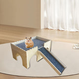 Maxbell Hamster House Sturdy Decor Guinea Pig House for Small Pet Guinea Pig Hamster Plate Thickness 7mm
