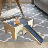 Maxbell Hamster House Sturdy Decor Guinea Pig House for Small Pet Guinea Pig Hamster Plate Thickness 7mm