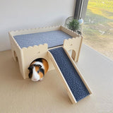 Maxbell Hamster House Sturdy Decor Guinea Pig House for Small Pet Guinea Pig Hamster Plate Thickness 7mm