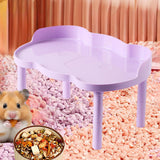 Maxbell Hamster Play Platform Sturdy Small Animals Platform for Food Bowl Small Pets Purple