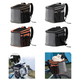 Maxbell Bike Pet Basket Carrier Foldable Bike Front Cat Bag for Small Medium Cat Dog Brown