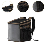 Maxbell Bike Pet Basket Carrier Foldable Bike Front Cat Bag for Small Medium Cat Dog Brown