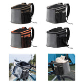 Maxbell Bike Pet Basket Carrier Foldable Bike Front Cat Bag for Small Medium Cat Dog Brown