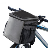 Maxbell Bike Pet Basket Carrier Foldable Bike Front Cat Bag for Small Medium Cat Dog Light Gray