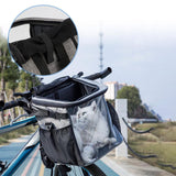 Maxbell Bike Pet Basket Carrier Foldable Bike Front Cat Bag for Small Medium Cat Dog Light Gray