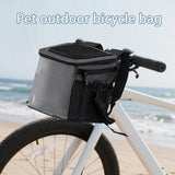 Maxbell Bike Pet Basket Carrier Foldable Bike Front Cat Bag for Small Medium Cat Dog Dark Gray