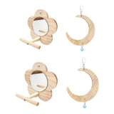 Maxbell Parakeet Wood Swing Versatile Wood Bird Swing Toy for Conures Finches Parrot S