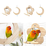 Maxbell Parakeet Wood Swing Versatile Wood Bird Swing Toy for Conures Finches Parrot S