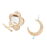 Maxbell Parakeet Wood Swing Versatile Wood Bird Swing Toy for Conures Finches Parrot S