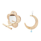 Maxbell Parakeet Wood Swing Versatile Wood Bird Swing Toy for Conures Finches Parrot S